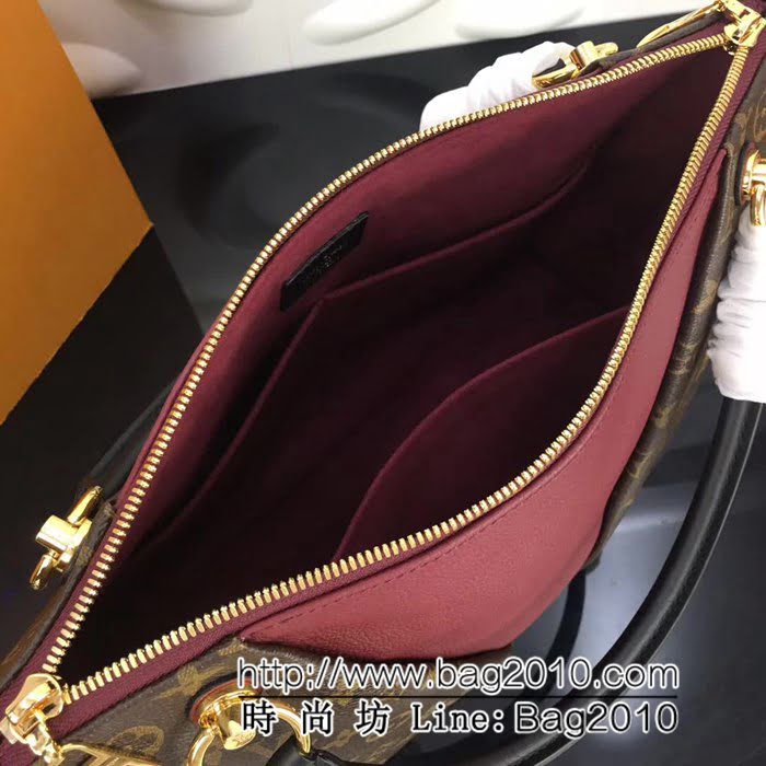 路易威登LV頂級原單 M43951牛皮V形V Tote MM手提肩背包 YDH2166